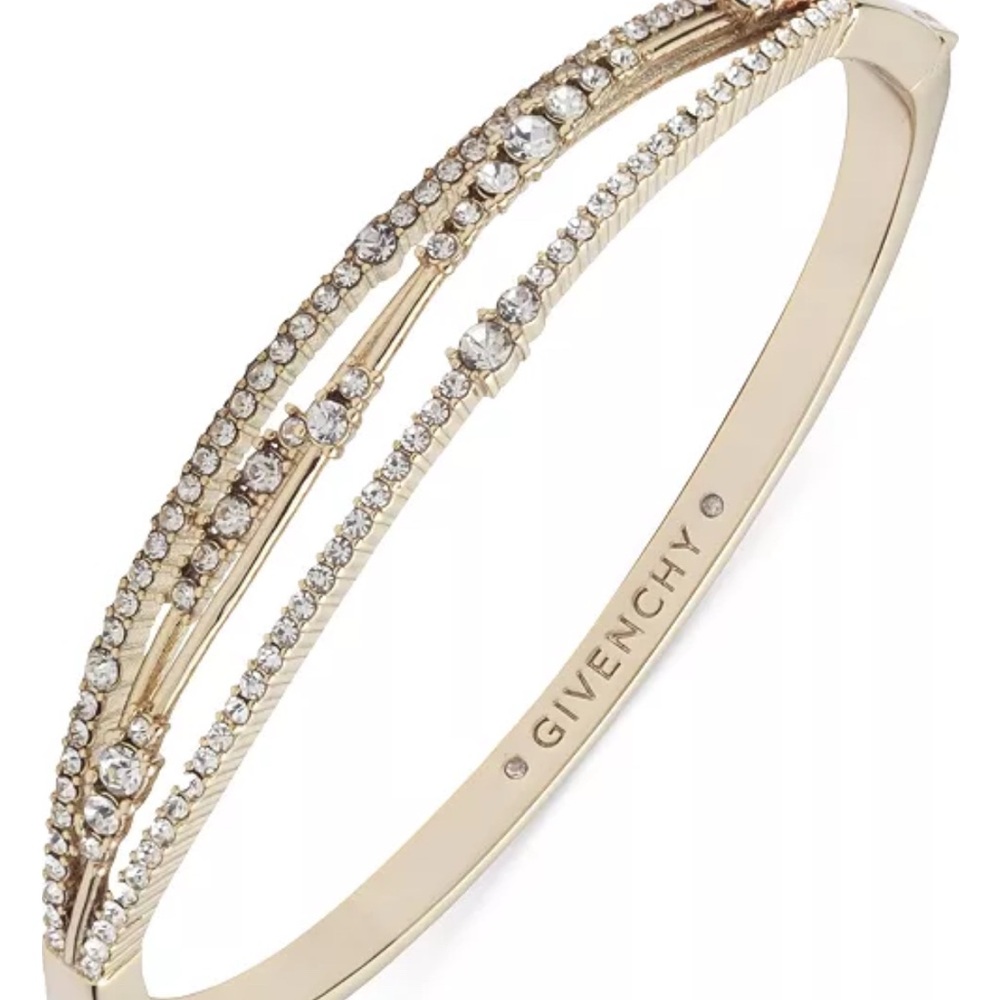 Givenchy Crystal 3 Layer Bangle Bracelet
